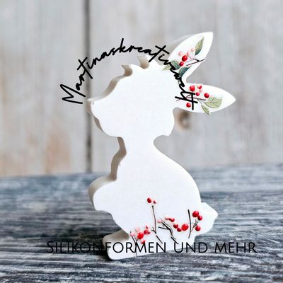 Silikon - Gießform - Minis Silikon - Gießform - Minis "Witziger" Osterhase im 4er SET