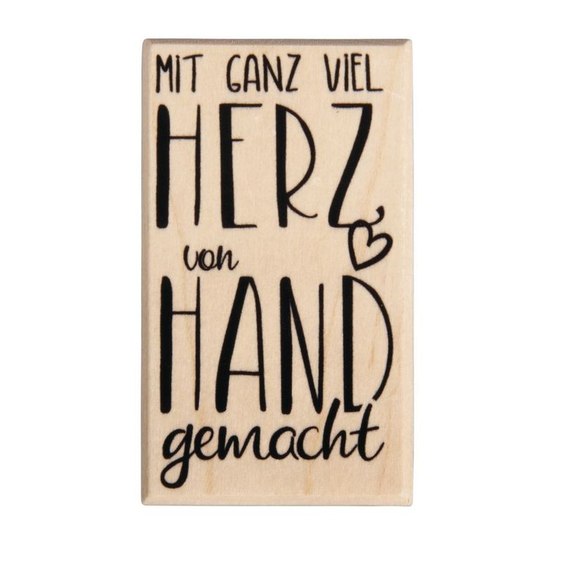 RAYHER - Holz Stempel Mit ganz viel Herz ♥ von Hand gemacht RAYHER - Holz Stempel Mit ganz viel Herz ♥ von Hand gemacht