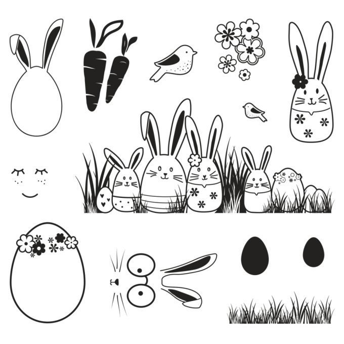 RAYHER - Clear Stamps Hasenfamilie RAYHER - Clear Stamps Hasenfamilie