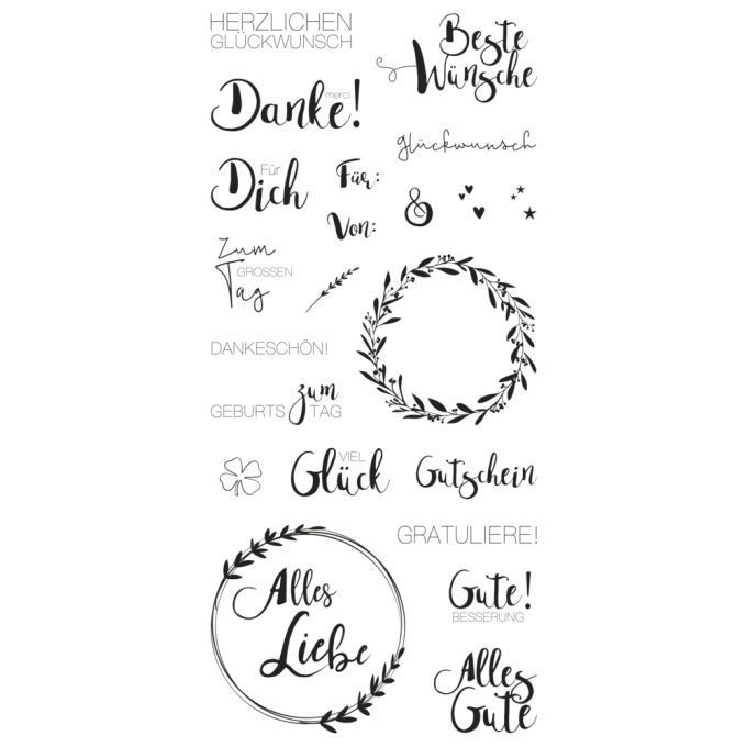 RAYHER - Clear Stamps Viele Wünsche RAYHER - Clear Stamps Viele Wünsche