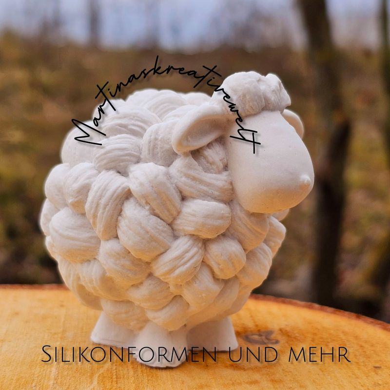 Silikon - Gießform - Kleines Woll - Schaf Silikon - Gießform - Kleines Woll - Schaf