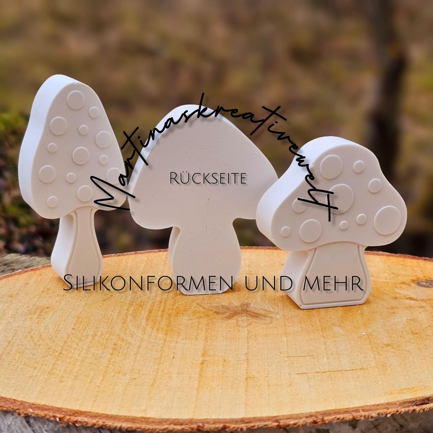 ​Silikon – Gießform - Kleine Glückspilze – Multiform