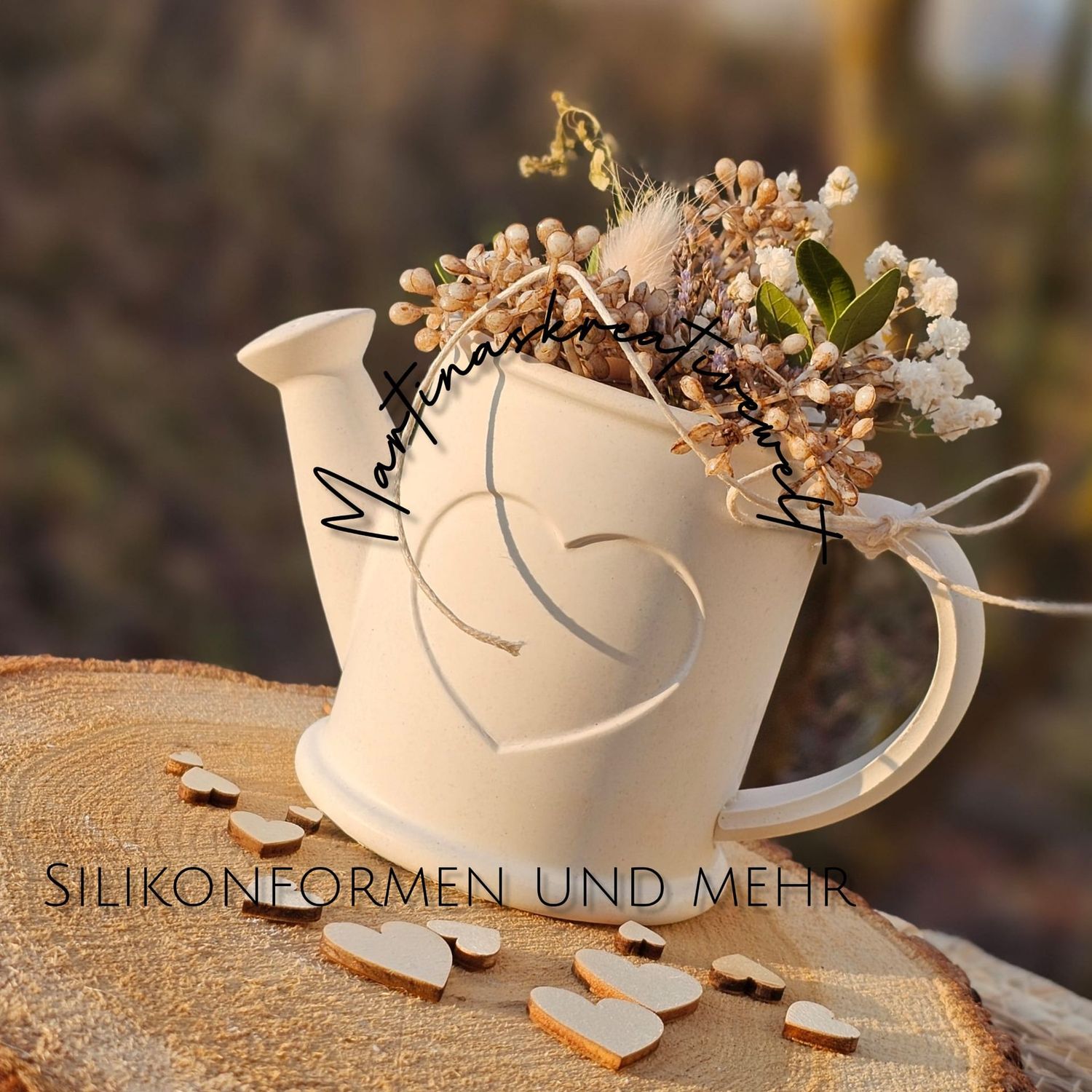 Silikon-Gießform - Gießkanne mit Herz
