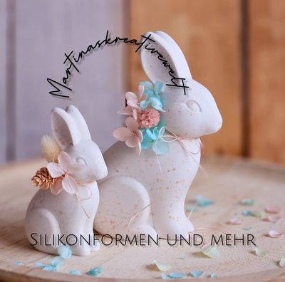 Silikonform Sitzender Osterhase/Ostern/Tiere/Gießform in 2 Größen Silikonform Sitzender Osterhase/Ostern/Tiere/Gießform in 2 Größen