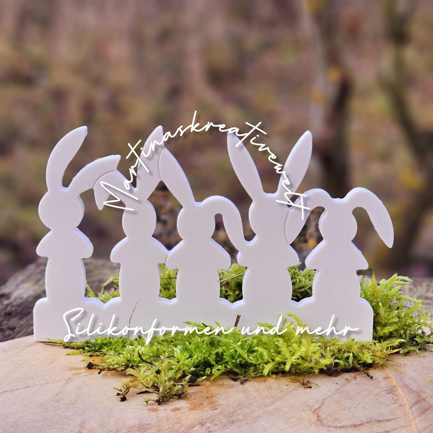 Silikon - Gießform -  Hasenbande für Steckleiste