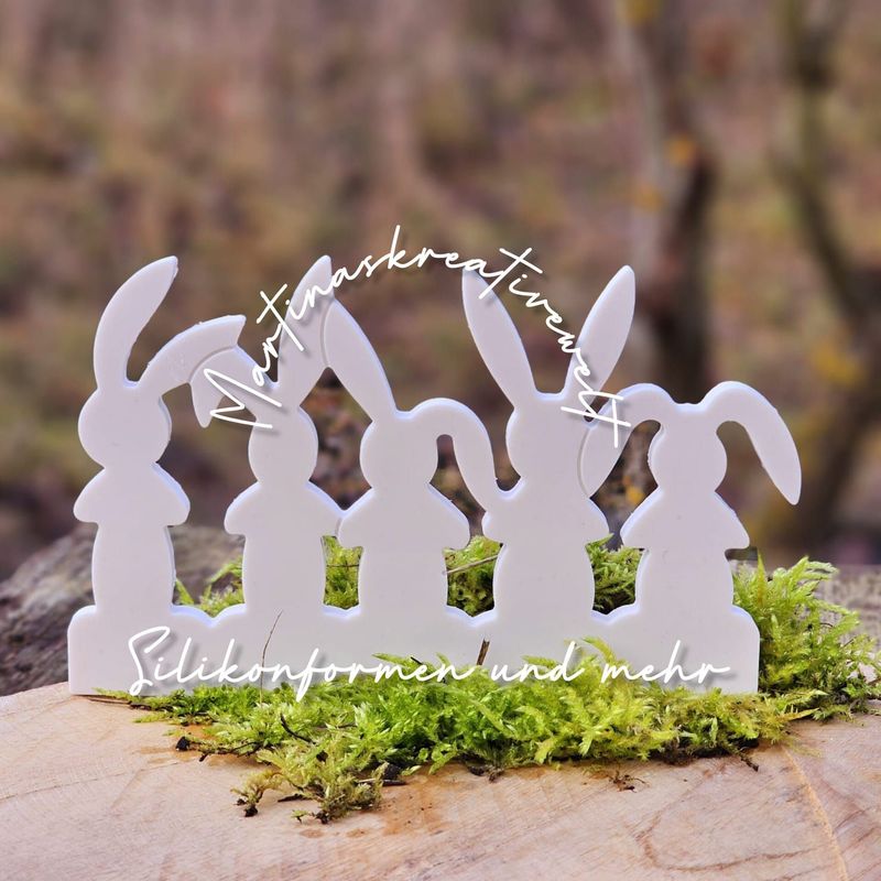 Silikon - Gießform - Hasenbande für Steckleiste Silikon - Gießform - Hasenbande für Steckleiste
