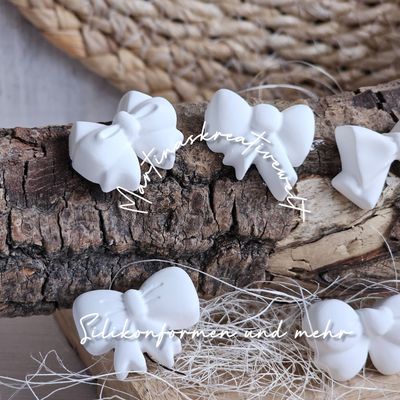 Silikon - Gießform - Matte – Mini Schleifen Mix – für 36 Figuren