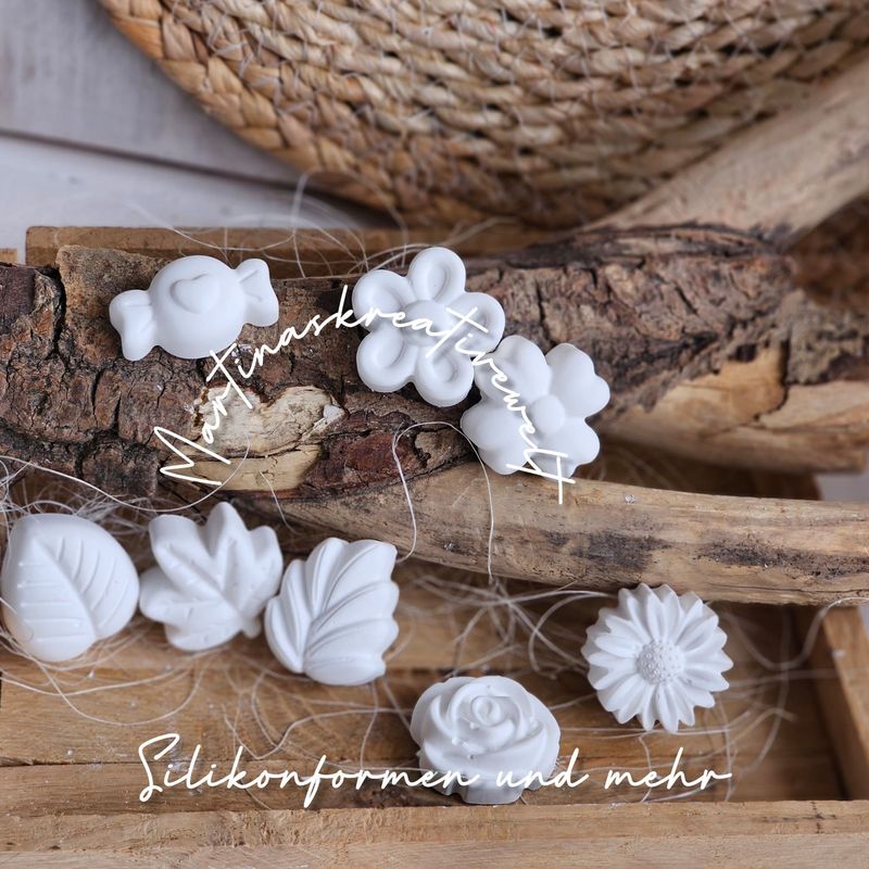 Silikonform Matte Blumen und Blüten für 16 Figuren/Floristik/Gießform Silikonform Matte Blumen und Blüten für 16 Figuren/Floristik/Gießform