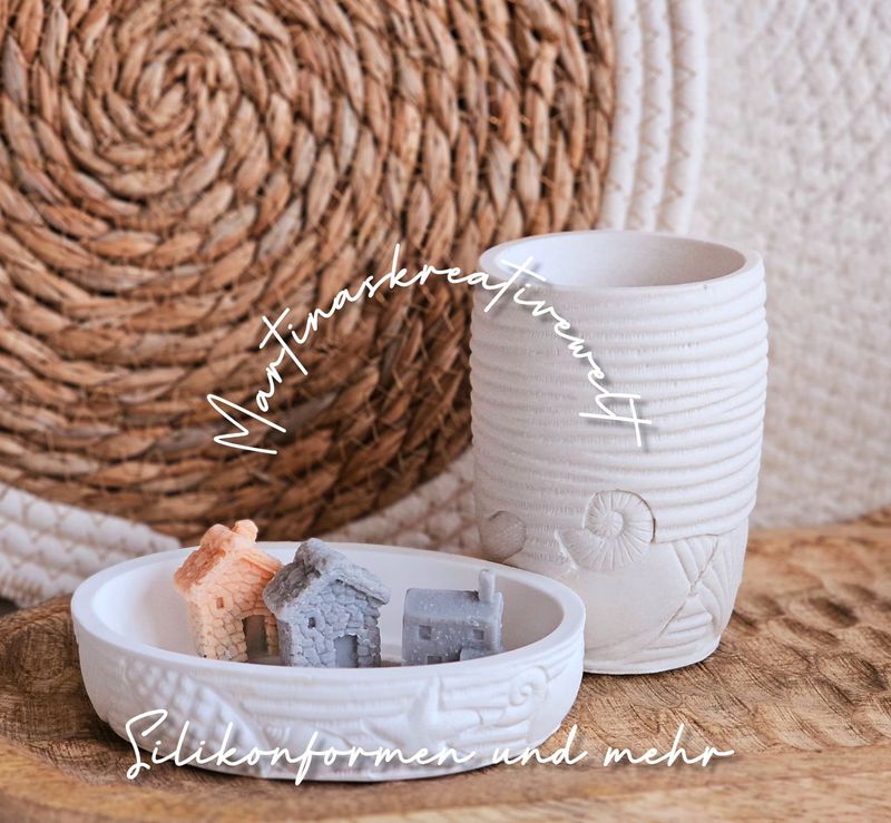 Silikonform Maritimes Strandgut – Becher und Schale – Becher / Vase – Seifenschale / Schale/Maritim/Gießform Silikonform Maritimes Strandgut – Becher und Schale – Becher / Vase – Seifenschale / Schale/Maritim/Gießform