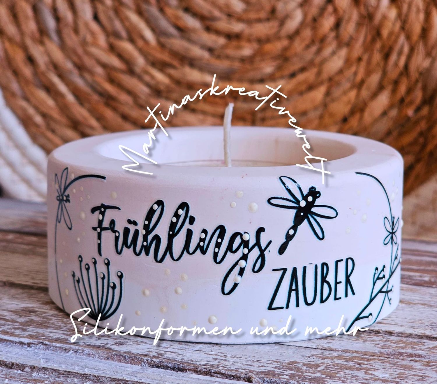 Silikonform - Gießform - Kerzenhalter für 4 cm oder 6 cm Teelicht und Stumpenkerzen