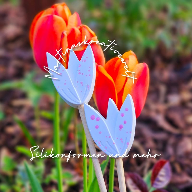 Silikon - Mehrfach - Gießform - Matte Blumen/Tulpen 6er Form Silikon - Mehrfach - Gießform - Matte Blumen/Tulpen 6er Form