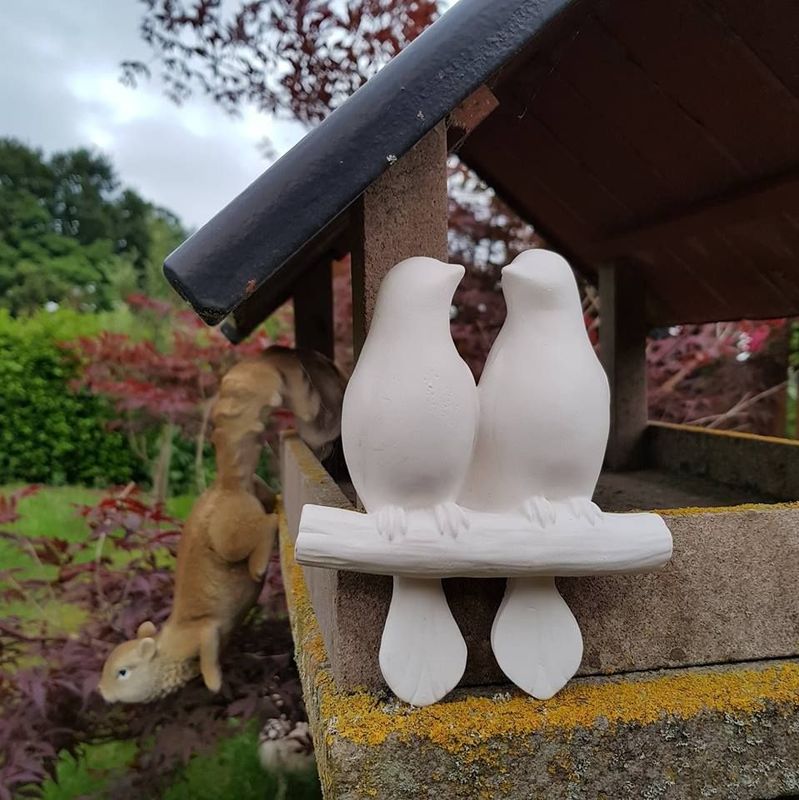 Silikon – Gießform – 2 Vögel auf einer Stange sitzend Silikon – Gießform – 2 Vögel auf einer Stange sitzend