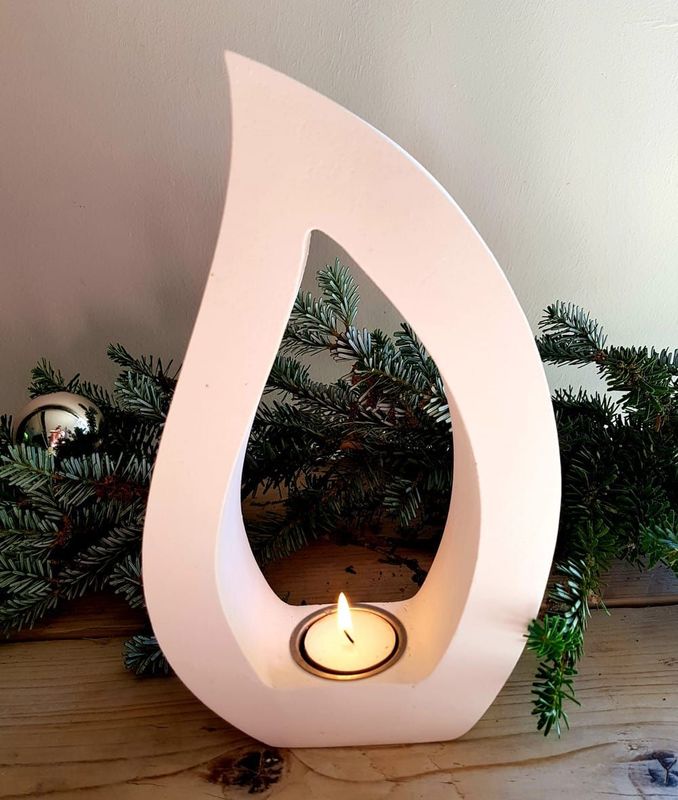 Silikon-Gießform – Flamme – mit Teelicht Silikon-Gießform – Flamme – mit Teelicht