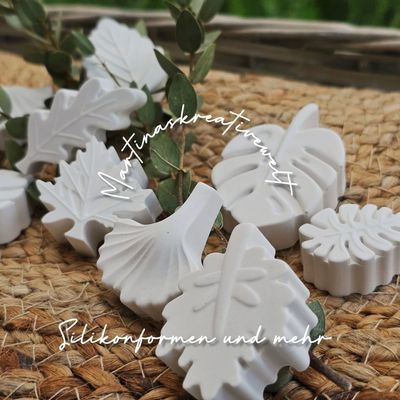 Silikon - Mehrfach - Gießform - "1 Matte für 22 Blätter♥"/Herbstdeko