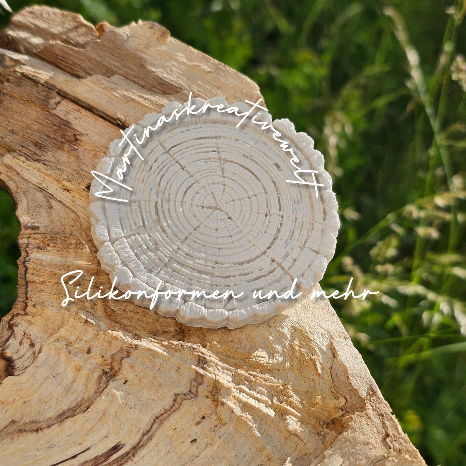 Silikon - Gießform - Baumscheibe/Holzscheibe in 2 Größen - Neue Größe