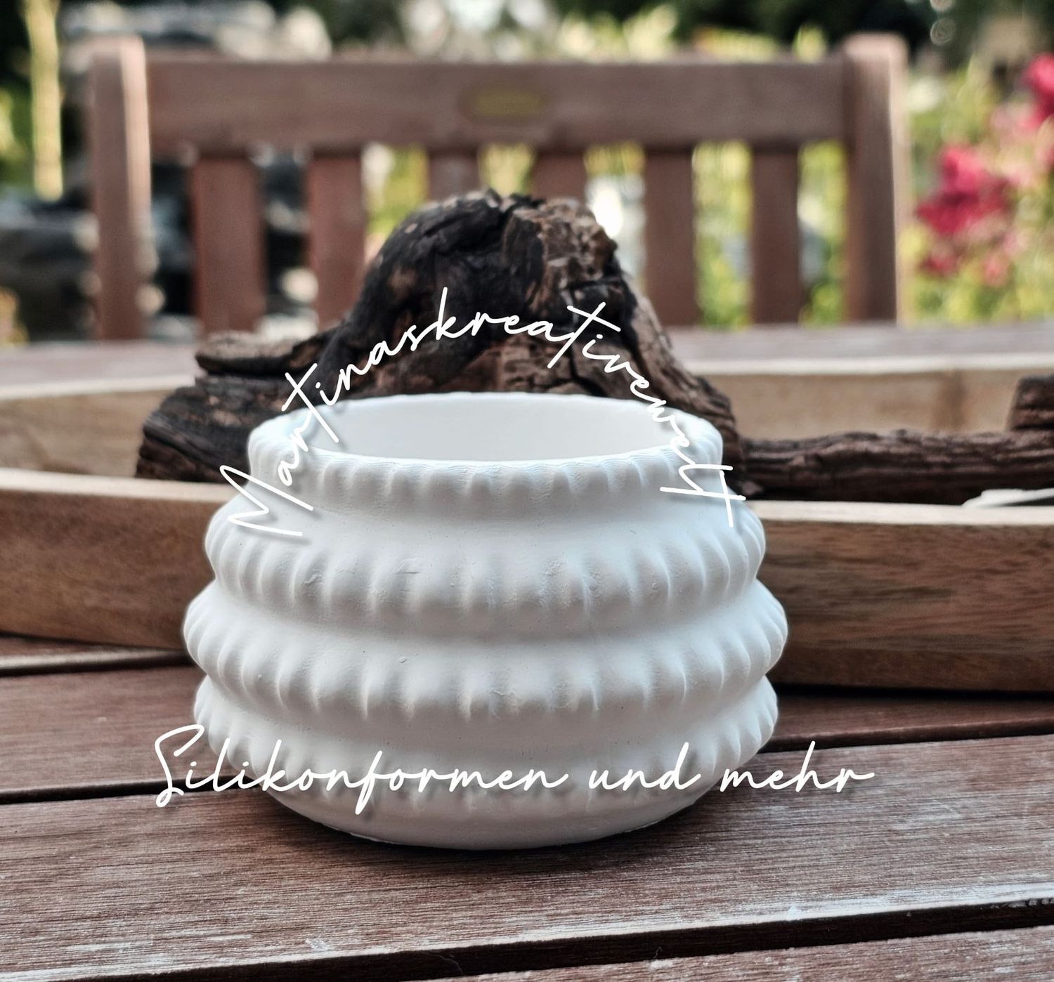 Silikon - Gießform - Wunderschön gemusterte Teelichtbecher – Teelichthalter – Mini Blumentopf - 3 Varianten, Wunderschön gemusterte Teelichtbecher – Teelichthalter – Mini Blumentopf: 2489 Teelicht 1 H/Ø/Öffnung: 8 x 5,7 x 5,8 cm