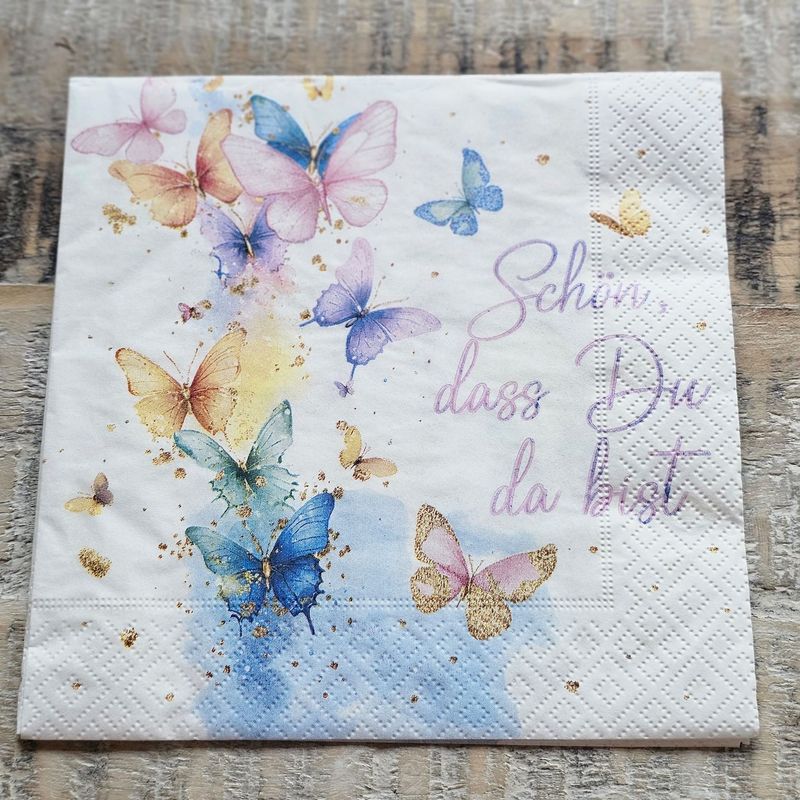Serviette♥Schön dass du da bist ♥ Serviette♥Schön dass du da bist ♥