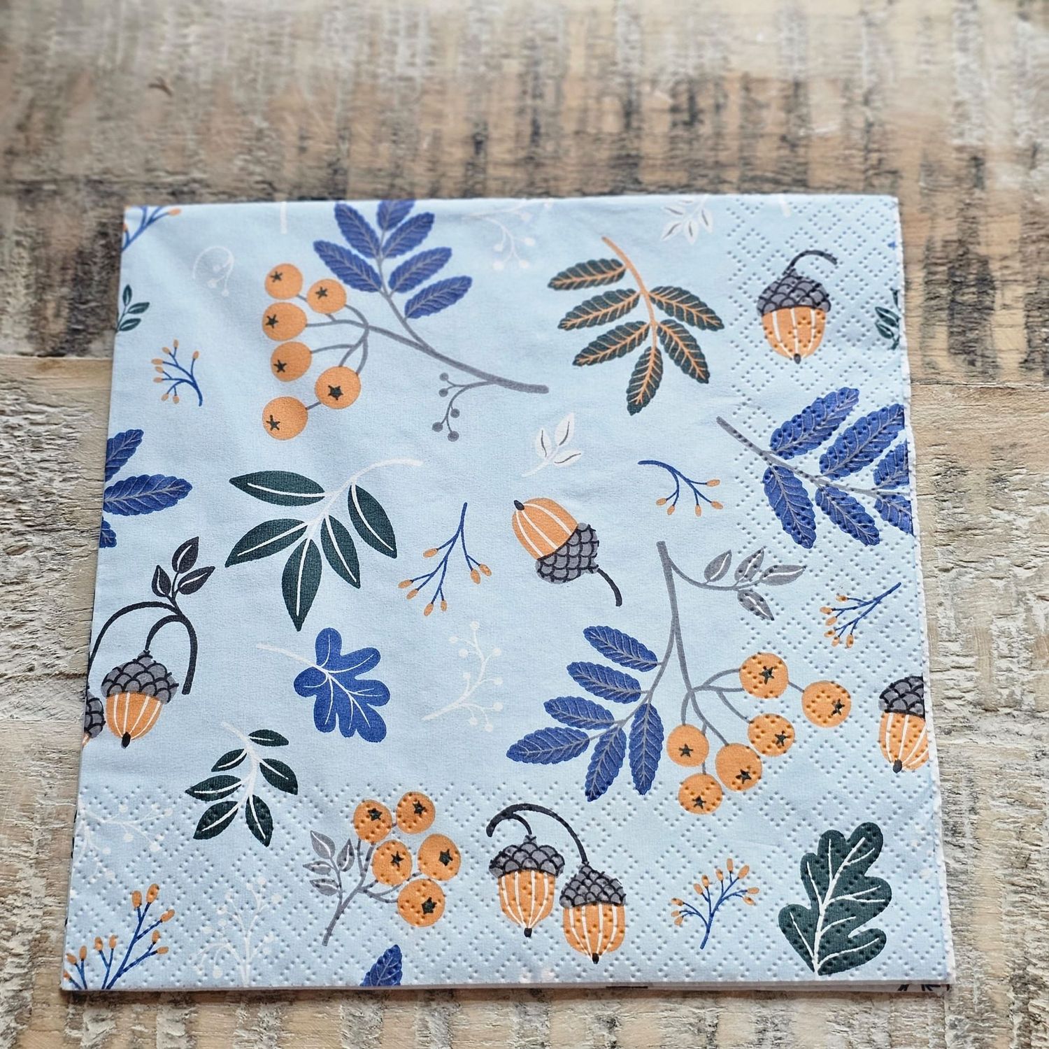 Serviette♥Eicheln und Blätter ♥