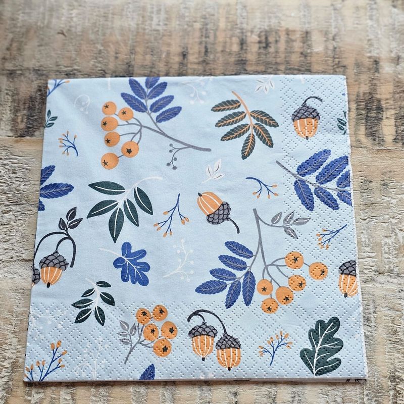 Serviette♥Eicheln und Blätter ♥