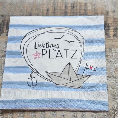 Serviette♥Lieblingsplatz♥Maritim