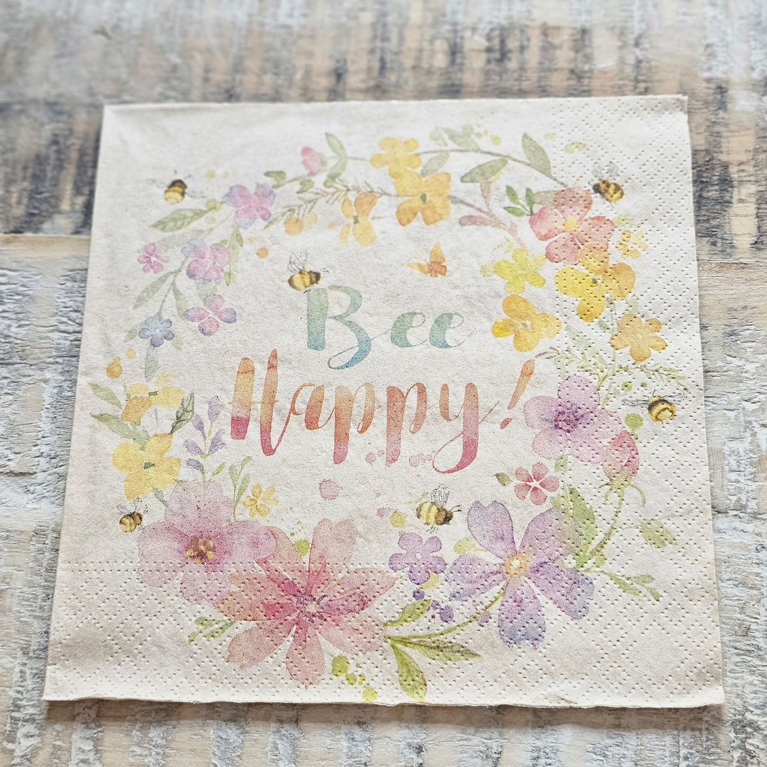 Serviette♥Bee Happy ♥
