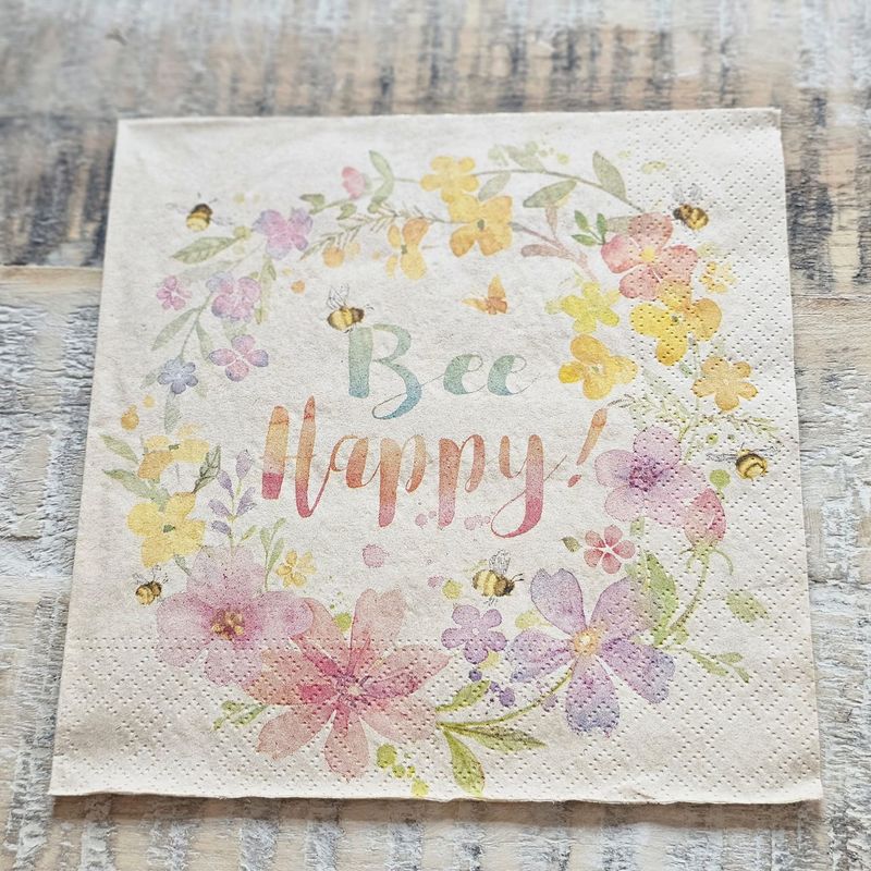Serviette♥Bee Happy ♥