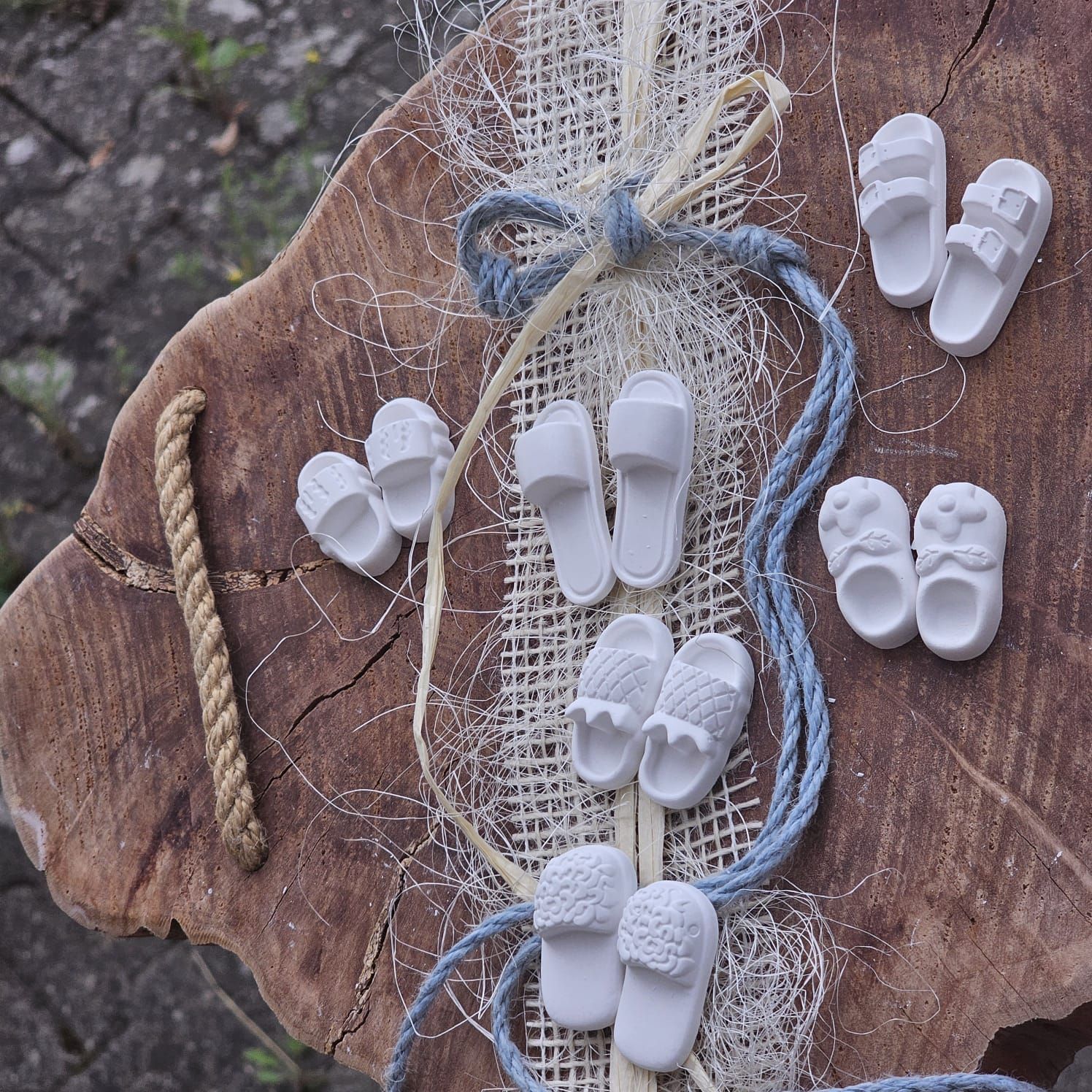 Silikon - Mehrfach - Gießform - "1 Matte Sommerschuhe - 24teilig  – Maritim♥"