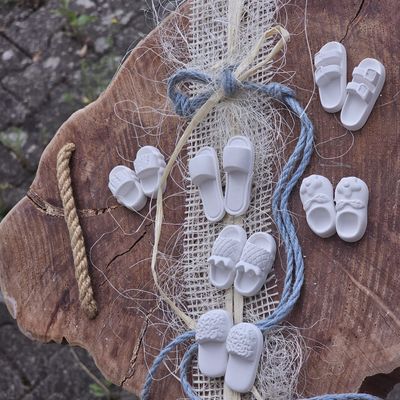Silikon - Mehrfach - Gießform - "1 Matte Sommerschuhe - 24teilig  – Maritim♥"