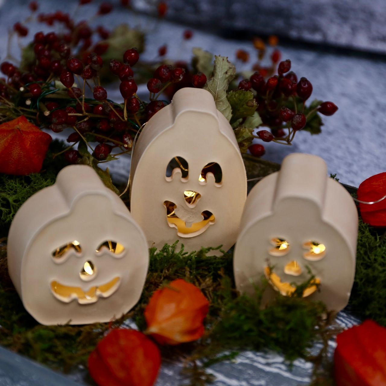 Silikon - Gießform - Lichterkürbisse – Multiform – Halloween