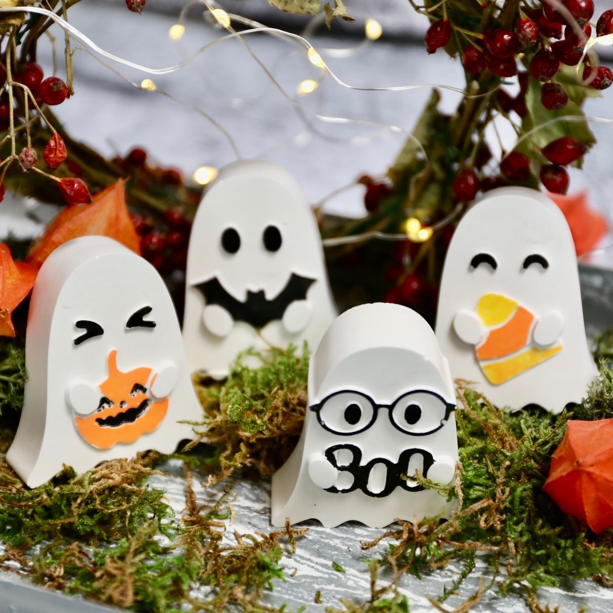 Silikon - Gießform - Gespensterfreunde – Multiform – Halloween