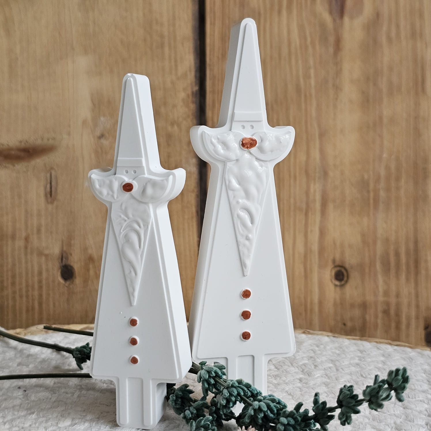 Silikonform - Gießform - Puristische Weihnachtsmänner mit Bart-2er Form Silikonform - Gießform - Puristische Weihnachtsmänner mit Bart-2er Form