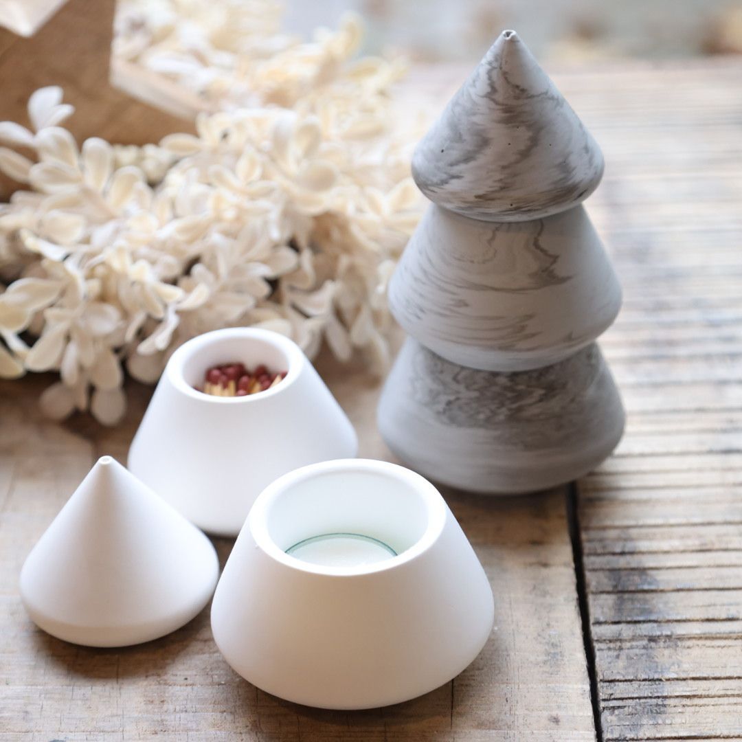 Silikonform-Gießform - Tannenbaum zum Stapeln – 3 Teile – toll für Kerzenwachs