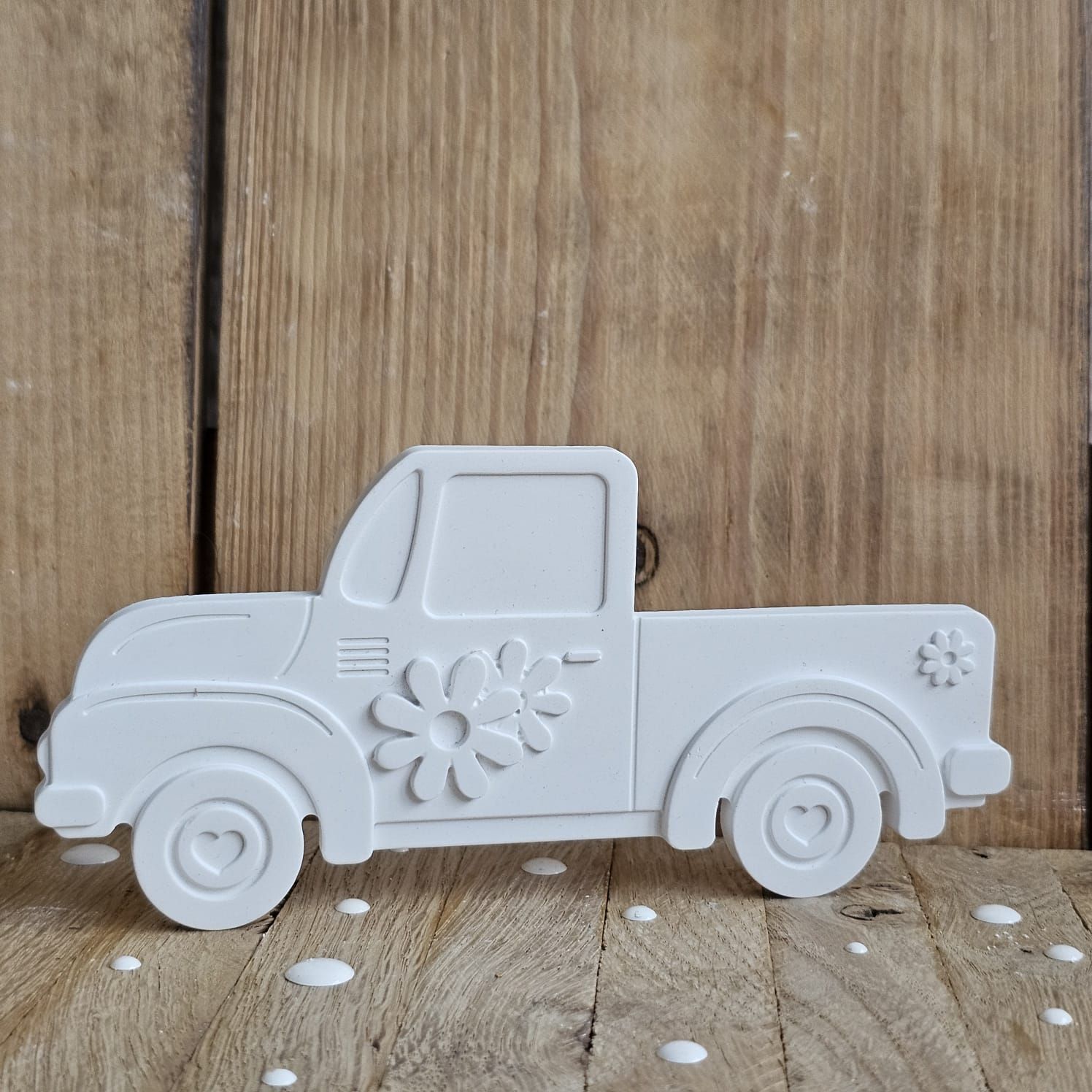 Silikonform-Gießform - Truck im Blumendesign