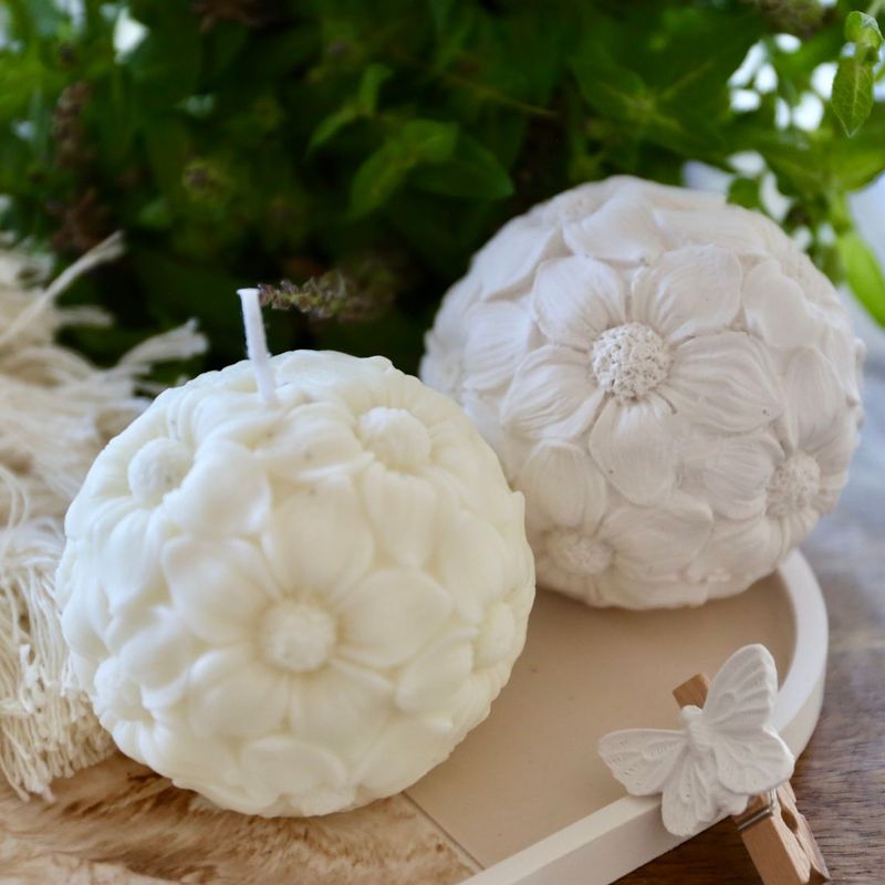 Silikonform Kleine Zarte Blumenkugel/flache Blüten/Blumen/Floristik/Gießform Silikonform Kleine Zarte Blumenkugel/flache Blüten/Blumen/Floristik/Gießform