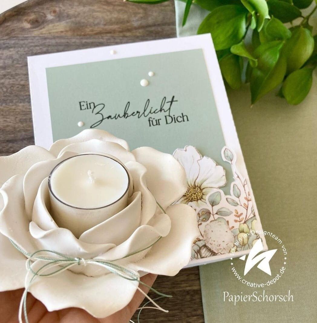 Silikonform - Gießform - Teelichthalter  Silikonform - Gießform - Teelichthalter "ROSE"