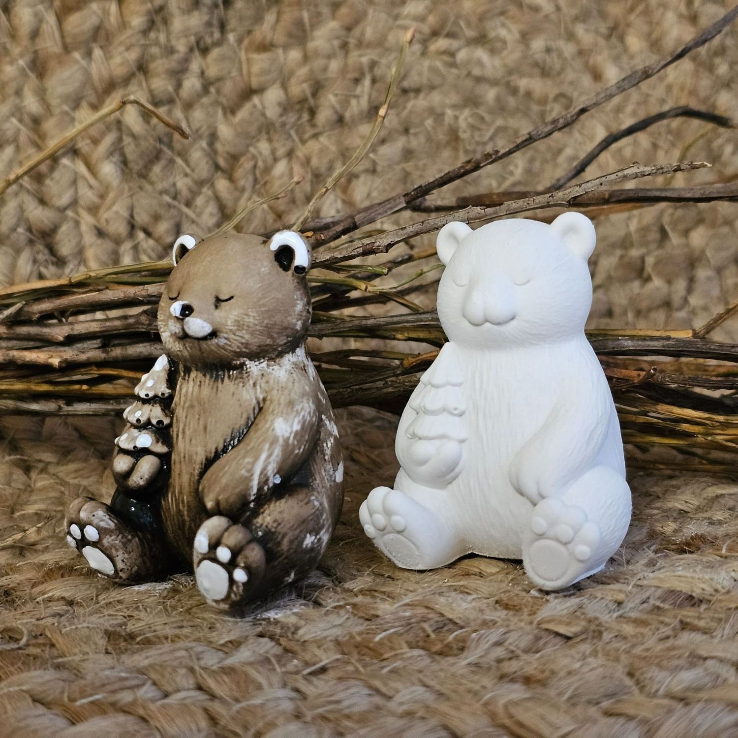 Silikonform Mini Bär mit Tannenbaum/Winter  Weihnachten/Gießform Silikonform Mini Bär mit Tannenbaum/Winter  Weihnachten/Gießform