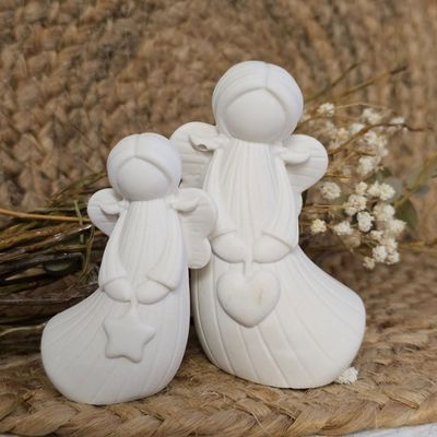 Silikonform Engel mit Herz und Stern im 2er Set/Weihnachten/Gießform Silikonform Engel mit Herz und Stern im 2er Set/Weihnachten/Gießform