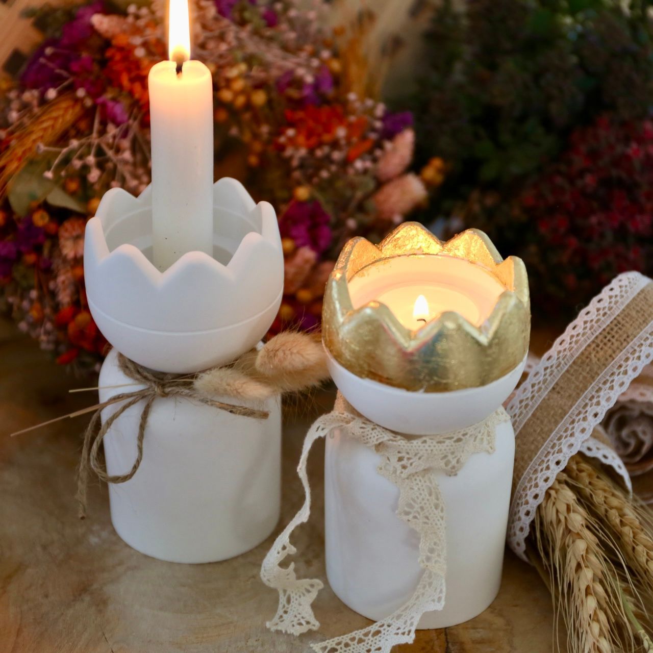 Silikonform Kerzenhalter/Teelichthalter/Maxi Teelichthalter/König mit Krone /Weihnachten/Gießform