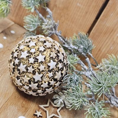 Silikon – Gießform - Schicke Kugel mit STERNEN