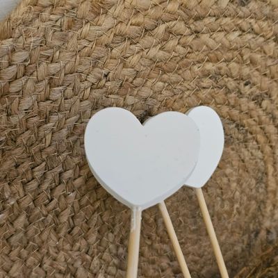 Silikonform Matte für 6 Herzstecker/Stern/Dekostecker/Weihnachtsdeko/Gießform