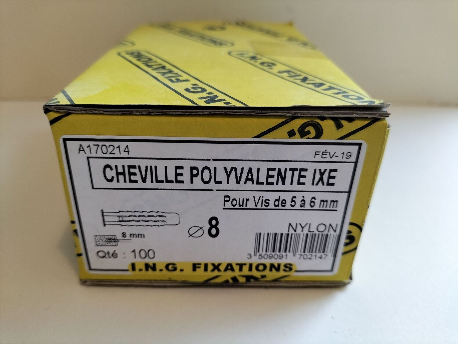 Cheville polyvalente  IXE Diam 8 x 40
