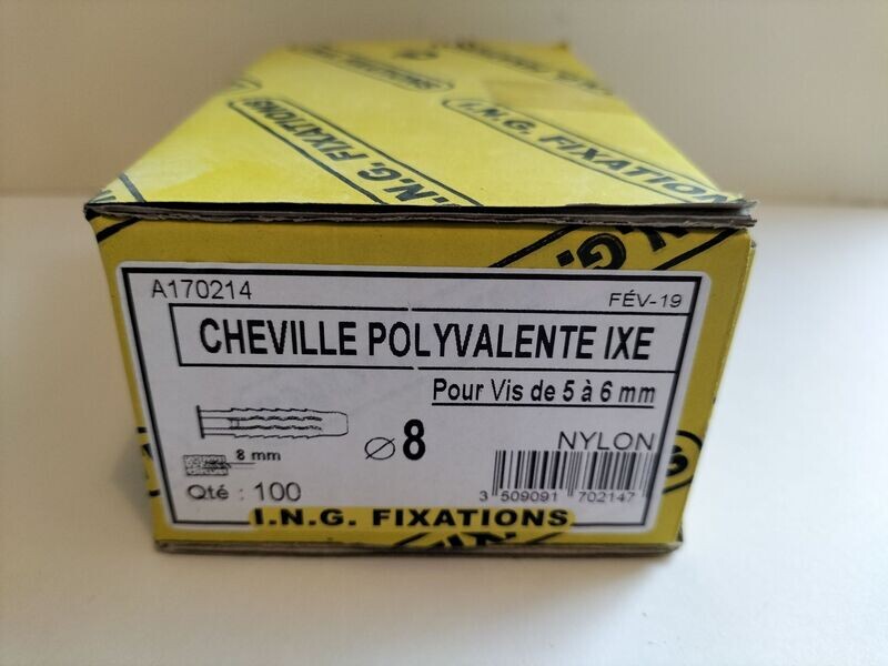 Cheville polyvalente  IXE Diam 8 x 40