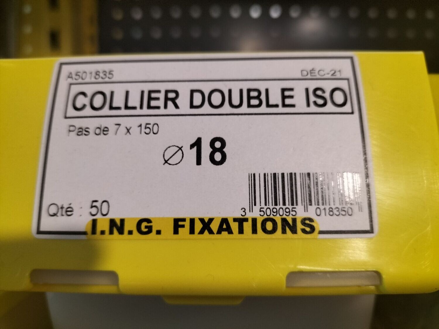 collier double iso diamètre 18 mm