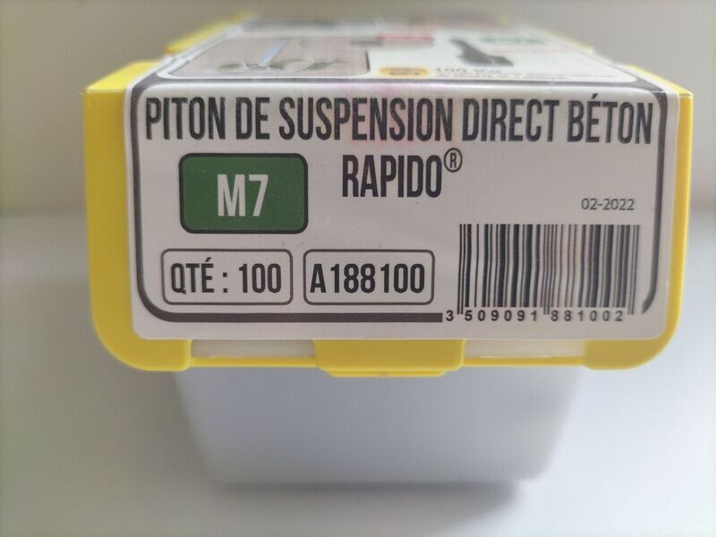 Piton de suspension direct béton "Rapido" M7