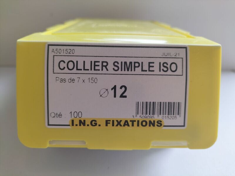 collier simple iso diamètre 12 mm