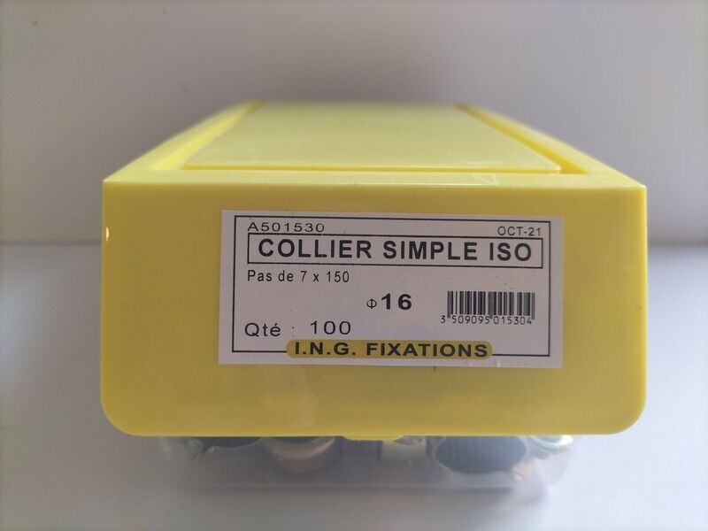 collier simple iso diamètre 16 mm
