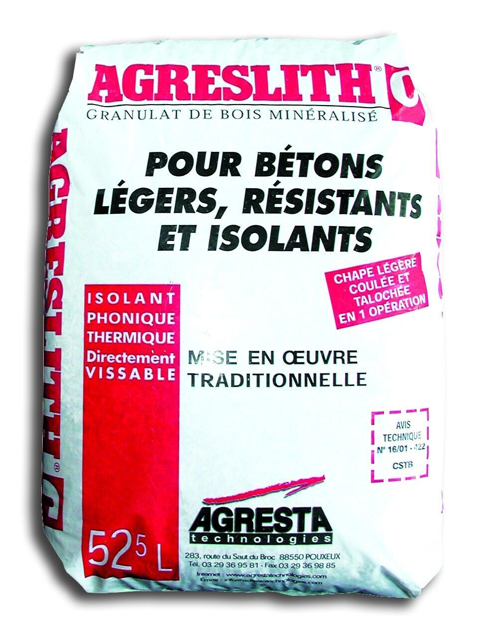 Agreslith  Chape manuelle  dosé a 1000 KG/M3