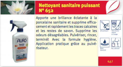 Auro  Nettoyant sanitaire Puissant N 652