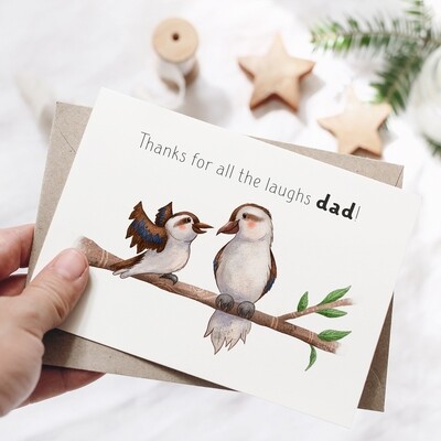 Australian Kookaburra fathers day card