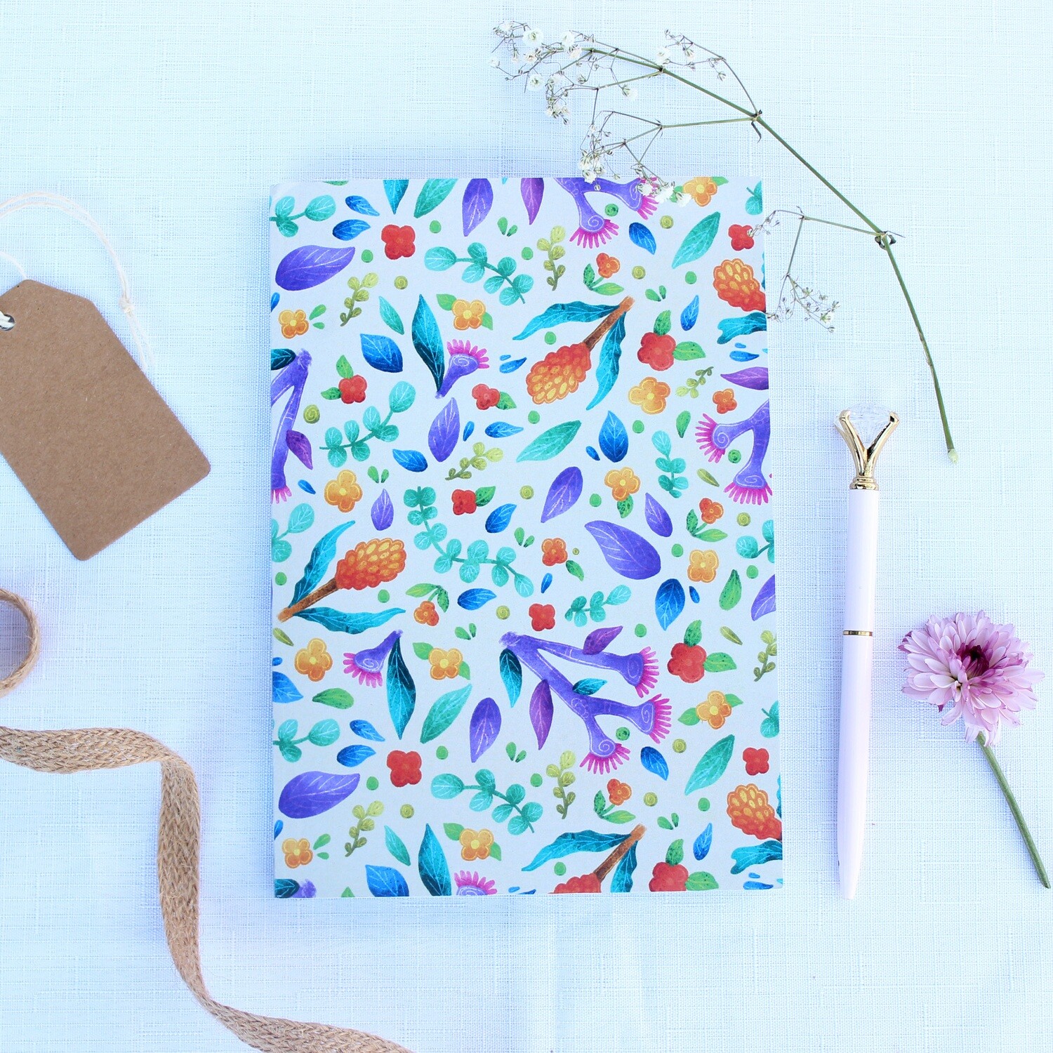 Australian Colourful Plants Recycled A5 Notebook